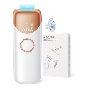 Laser Hair Removal with 5℃ Ice Cooling, Painless IPL Laser Hair Removal 3 in 1